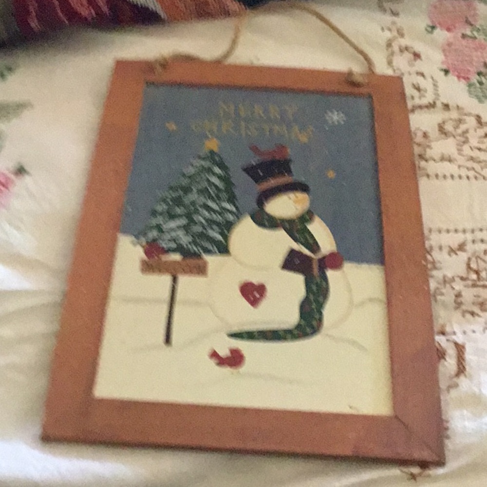 Festive Snowman Holiday Wall Art